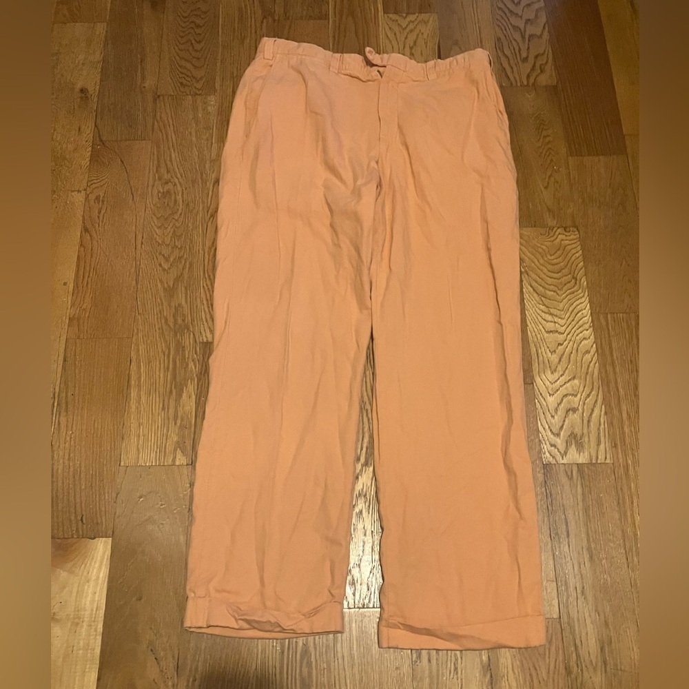 Scott Barber Pants Orange For Repair Men's 36 100% Cotton Italian Vintage Chinos